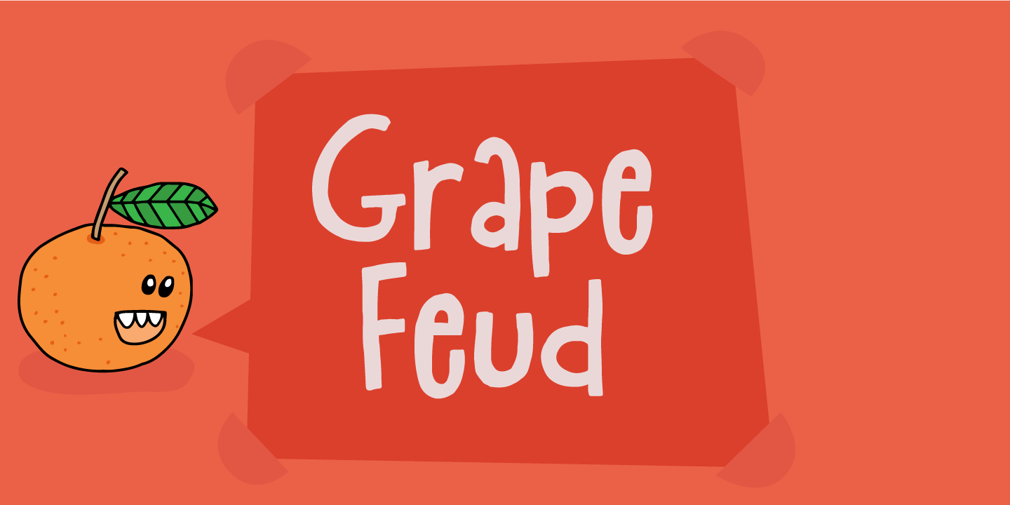 Beispiel einer Grape Feud-Schriftart #1
